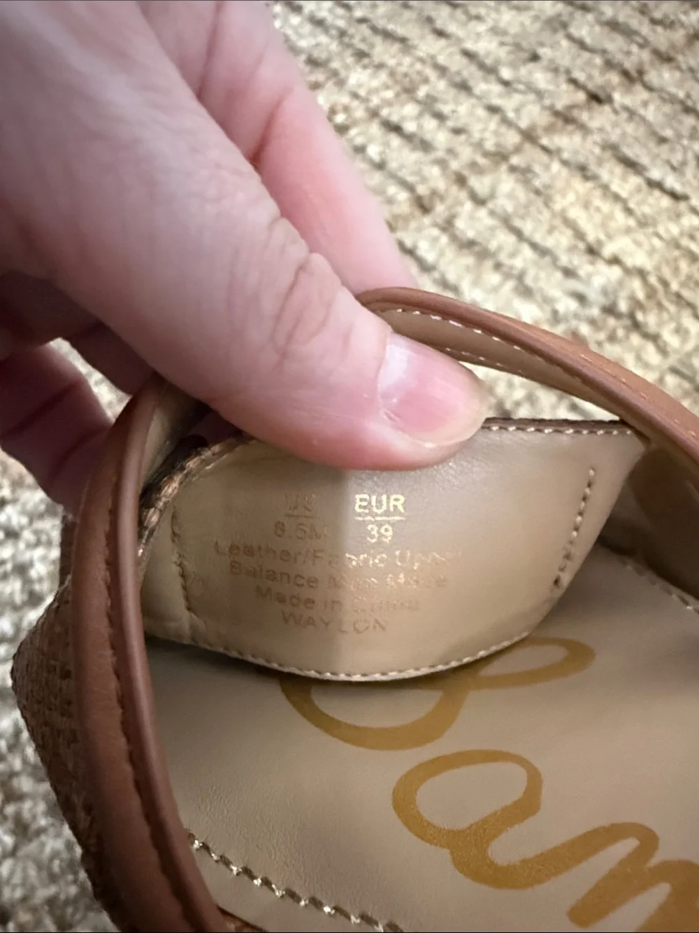 Sam Edelman Brown Raffia Slide Mules - Picture 5 of 5